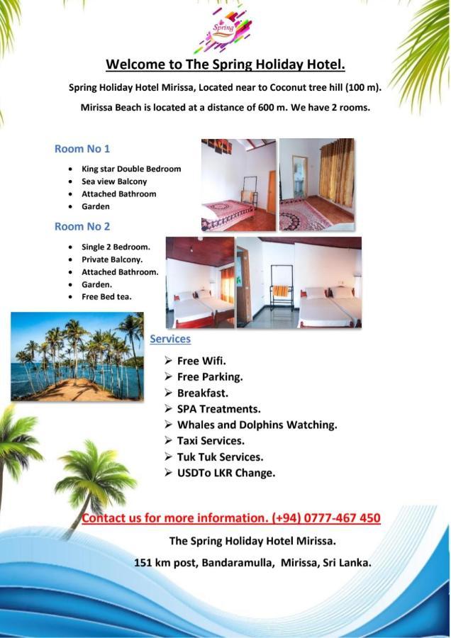 The Spring Holiday Hotel Mirissa Exterior photo